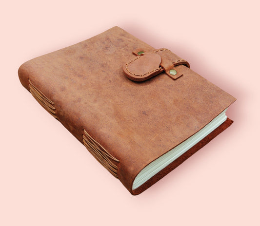 Handcrafted  Leather Journal with Strap Closure